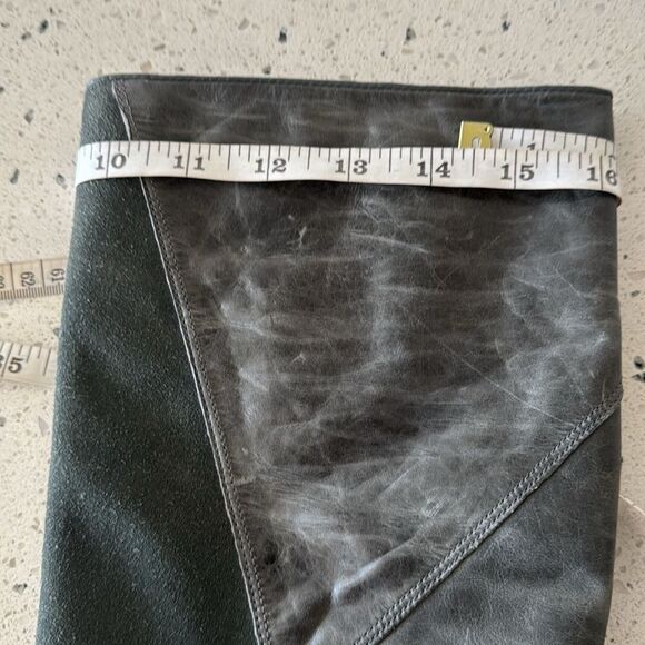 Gianni Bini Marlow Suede Leather Gray/Green Knee-High Boots Women's Size 6M GUC - Picture 13 of 14